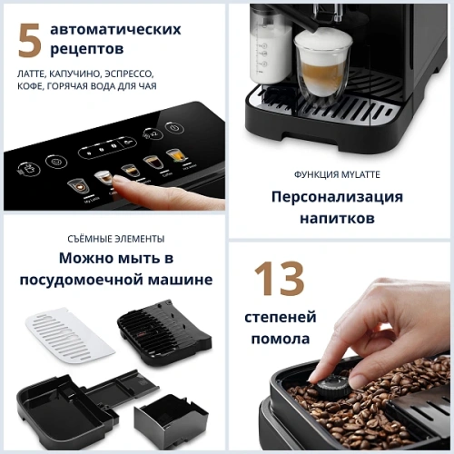 Кофемашина DeLonghi ECAM290.61.B Кофемашина; мерная ложка; полоска-индикатор жесткости воды