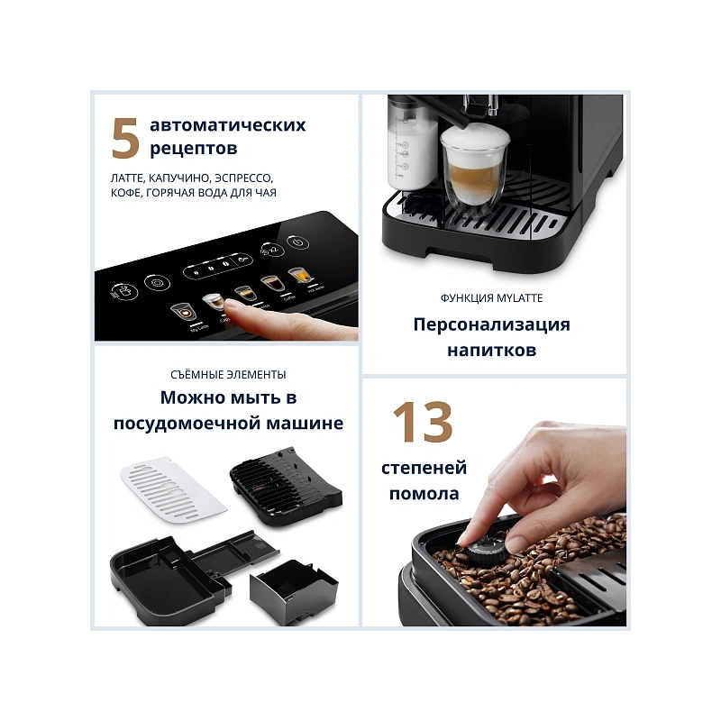 Кофемашина DeLonghi ECAM290.61.B Кофемашина; мерная ложка; полоска-индикатор жесткости воды