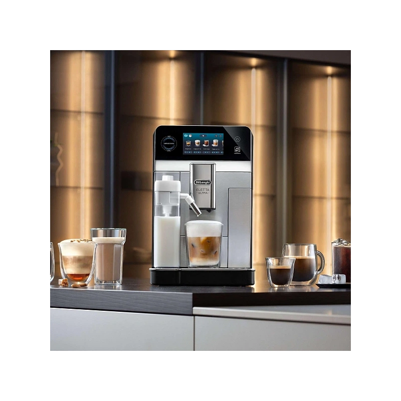 Кофемашина DeLonghi ECAM470.85.MB Два кувшина для молока LatteCrema Hot (горячие напитки), LatteCrema Cool (холодные напитки), фильтр для воды, мерная ложка для молотого кофе с кисточкой, полоска для определения жесткости воды, носик для подачи горячей во