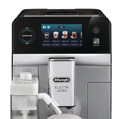 Кофемашина DeLonghi ECAM470.85.MB Два кувшина для молока LatteCrema Hot (горячие напитки), LatteCrema Cool (холодные напитки), фильтр для воды, мерная ложка для молотого кофе с кисточкой, полоска для определения жесткости воды, носик для подачи горячей во