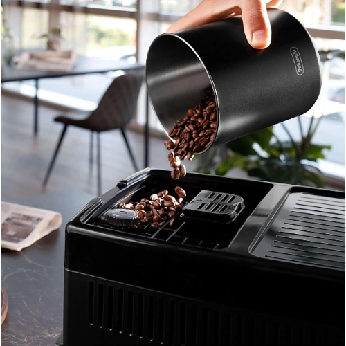 Кофемашина DeLonghi ECAM380.85.SB Графин для молока; фильтр для воды; полоска на определение жесткости воды; декальцинатор; мерная ложка; инструкция