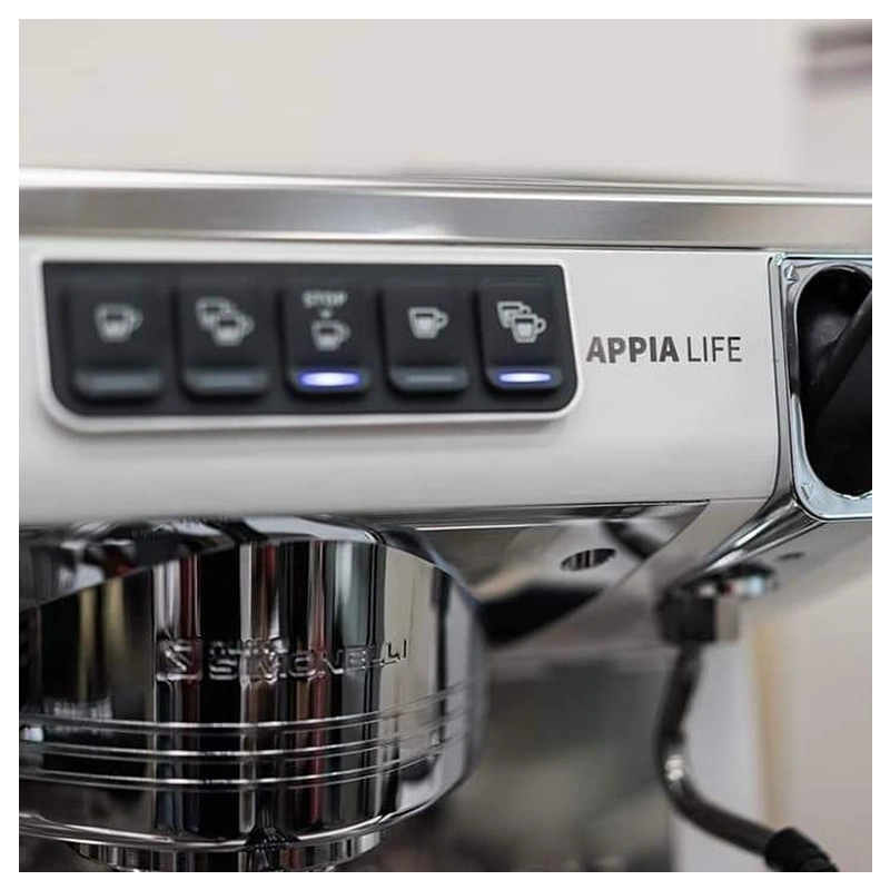 Кофемашина Nuova Simonelli Appia Life 2Gr V 220V black, white, red+economizer+high groups