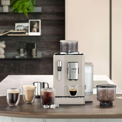 Кофемашина DeLonghi EXAM440.35.BG Сменный контейнер для зёрен (2шт.); мерная ложка; полоска для определения жёсткости воды