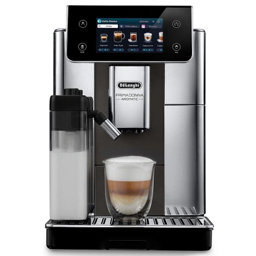 Кофемашина Delonghi ECAM630.75.TSM Два кувшина для молока LatteCrema Hot (горячие напитки); LatteCrema Cool (холодные напитки); фильтр для воды; мерная ложка для молотого кофе с кисточкой; силиконовая форма для льда; полоска для определения жесткости воды