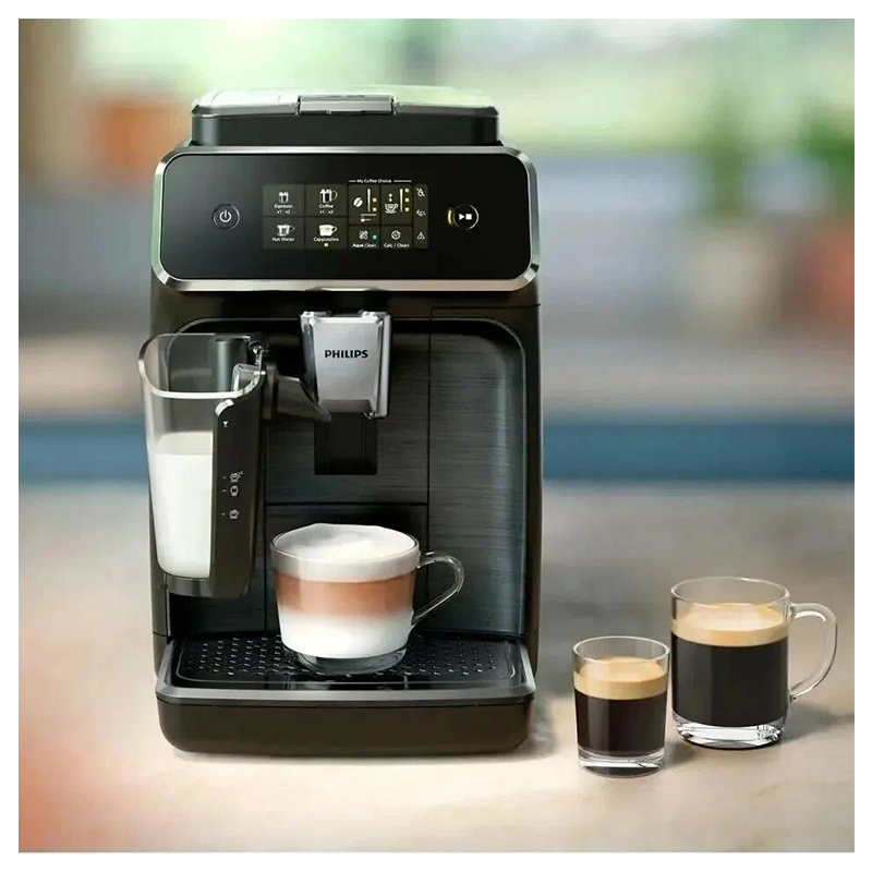 Кофемашина Philips EP2334/10 Series 2300 LatteGo документация, мерная ложка, тестовая полоска для проверки жесткости воды и фильтр АкваКлин