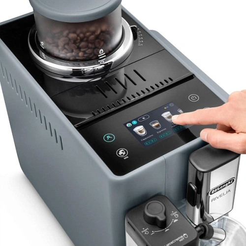 Кофемашина DeLonghi EXAM440.55.G Сменный контейнер для зёрен (2шт.); мерная ложка; полоска для определения жёсткости воды