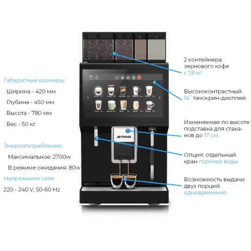 Кофемашина автоматическая Jetinno JL35 Black