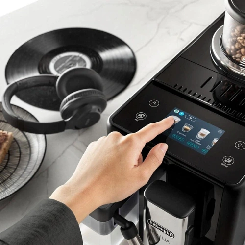 Кофемашина DeLonghi EXAM440.55.B Сменный контейнер для зёрен (2шт.); мерная ложка; полоска для определения жёсткости воды