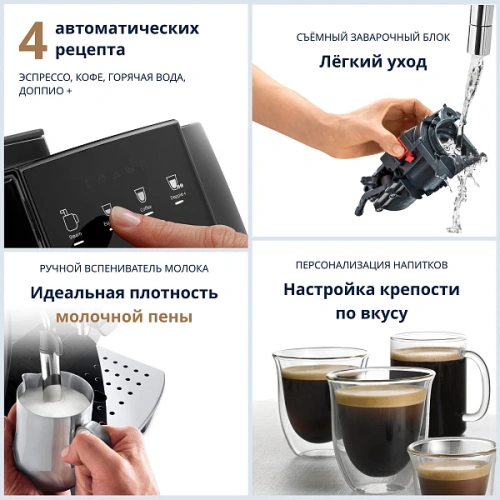 Кофемашина DeLonghi ECAM220.21.B Кофемашина; мерная ложка; полоска-индикатор жесткости воды