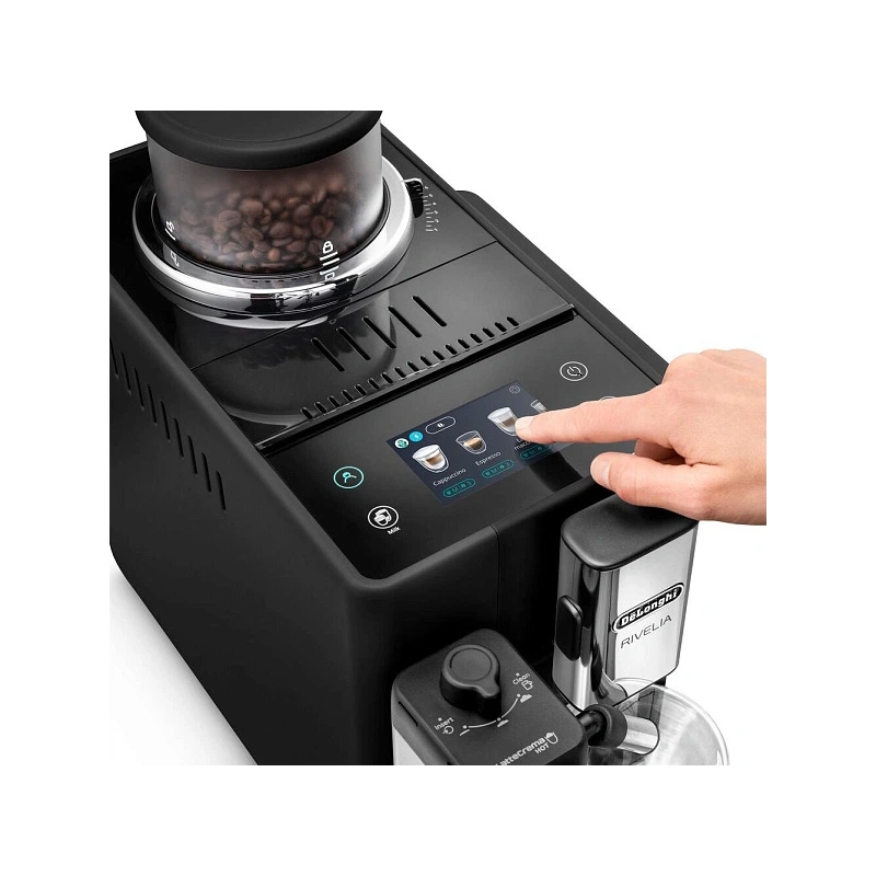 Кофемашина DeLonghi EXAM440.55.B Сменный контейнер для зёрен (2шт.); мерная ложка; полоска для определения жёсткости воды
