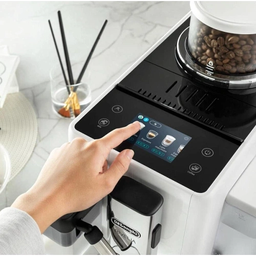 Кофемашина DeLonghi EXAM440.55.W Сменный контейнер для зёрен (2шт.); мерная ложка; полоска для определения жёсткости воды