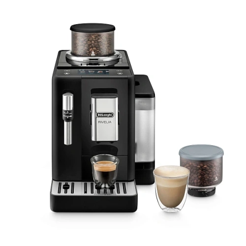 Кофемашина DeLonghi EXAM440.35.B Сменный контейнер для зёрен (2шт.); мерная ложка; полоска для определения жёсткости воды