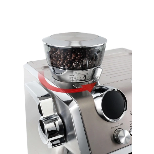 Рожковая кофеварка DeLonghi EC9885.M Кувшин для приготовления латте-крема (питчер+насадка для вспенивания молока LatteCrema Hot ), портафильтр, корзины для портафильтра (4 шт.), средство для удаления накипи, ёршик для очищения отверстий, игла для очистки 