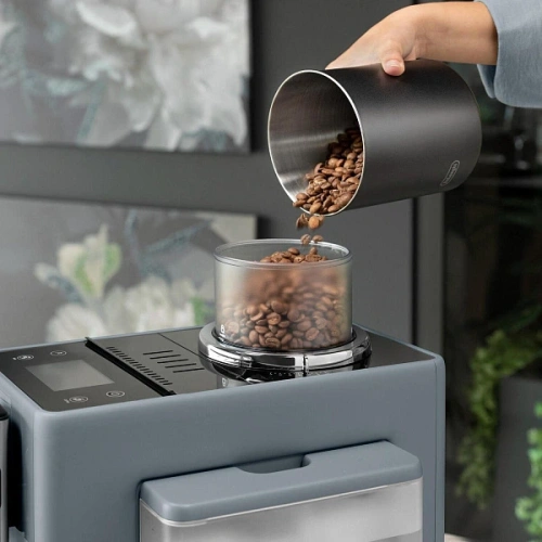 Кофемашина DeLonghi EXAM440.55.G Сменный контейнер для зёрен (2шт.); мерная ложка; полоска для определения жёсткости воды