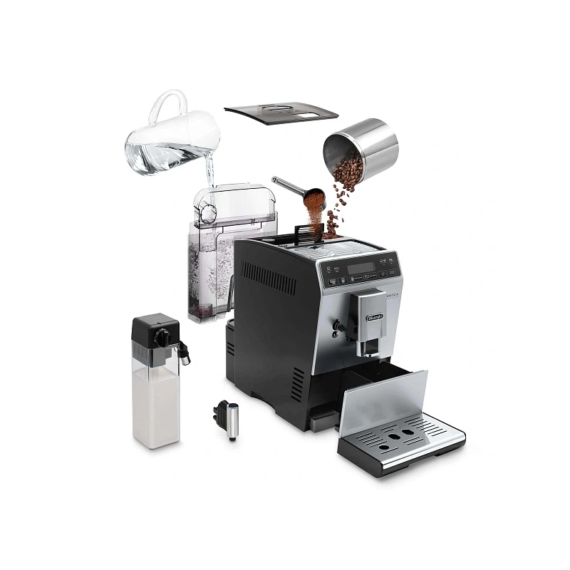 Кофемашина DeLonghi ETAM29.660.SB Графин для молока; мерная ложка; полоска для определения жёсткости воды; инструкция