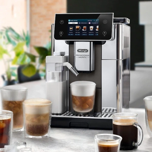 Кофемашина Delonghi ECAM630.75.TSM Два кувшина для молока LatteCrema Hot (горячие напитки); LatteCrema Cool (холодные напитки); фильтр для воды; мерная ложка для молотого кофе с кисточкой; силиконовая форма для льда; полоска для определения жесткости воды