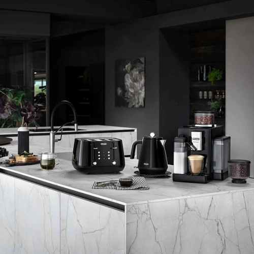 Кофемашина DeLonghi EXAM440.55.B Сменный контейнер для зёрен (2шт.); мерная ложка; полоска для определения жёсткости воды