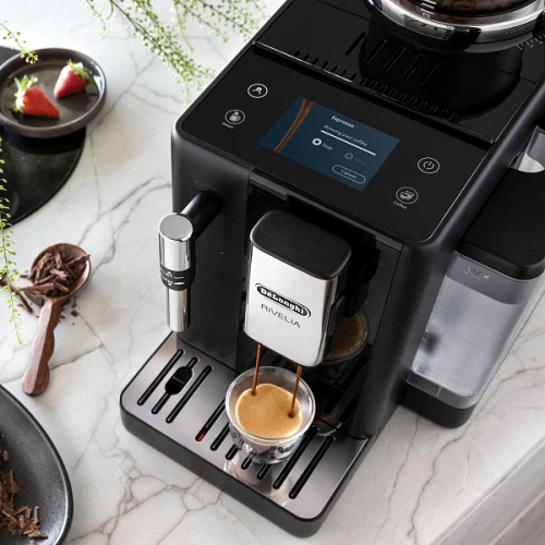 Кофемашина DeLonghi EXAM440.35.B Сменный контейнер для зёрен (2шт.); мерная ложка; полоска для определения жёсткости воды
