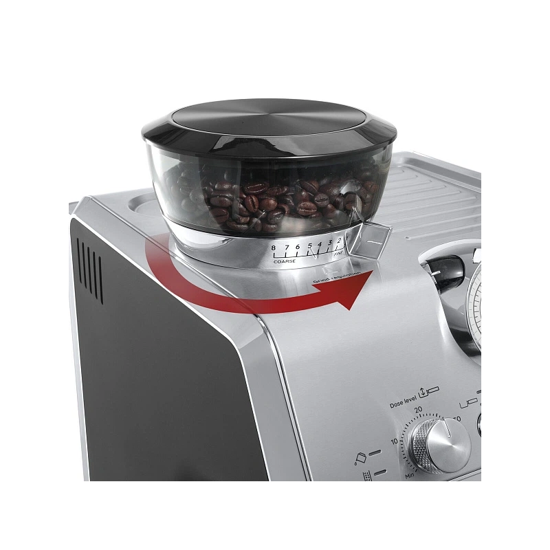 Рожковая кофеварка DeLonghi EC9155.MB Кофеварка, тэмпер, питчер(молочник), портафильтр, две корзины для портафильтра (12 мл, 25мл), подставка под чашку для приготовления эспрессо, игла и кисточка для очистки парового отверстия, декальцинатор